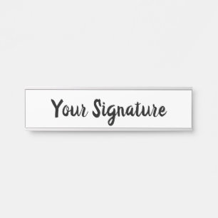 Minimale personalisierte Unterschrift Name Script- Türschild