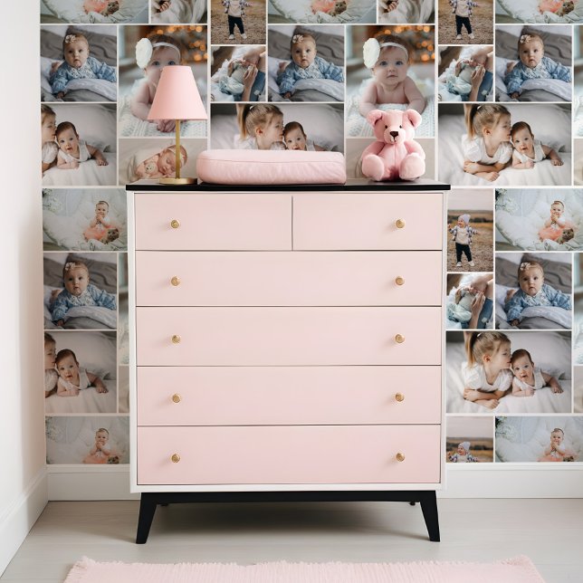 Minimale Personalisierte Wall Baby 8 FotoCollage Tapete (Minimal Personalized Wall Baby 8 Photo Collage Wallpaper)