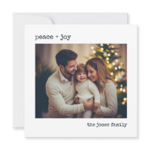 Minimale personalisierte Weihnachtskarte mit Foto