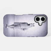 Minimale Pferd in lässiger moderner Kleidung iPhone 16 Hülle (Rückseite (Horizontal))