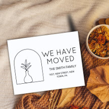 Minimale Pflanze Schwarze neue Zuhause-bewegliche