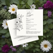 Minimale pflanzliche Botanische Milk White Wedding Programm