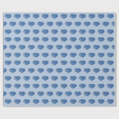 Minimale Pixel-Herzmuster Geschenkpapier (Flach)