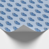 Minimale Pixel-Herzmuster Geschenkpapier (Ecke)