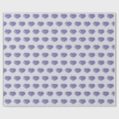 Minimale Pixel-Herzmuster Geschenkpapier (Flach)