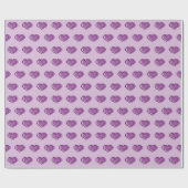 Minimale Pixel-Herzmuster Geschenkpapier (Flach)