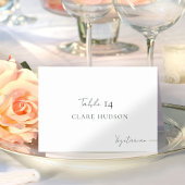 Minimale Platzkarte für Hochzeitstühle Tischnummer