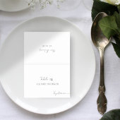 Minimale Platzkarte für Hochzeitstühle Tischnummer