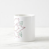 Minimale Poinsettia-Linie Zeichnend Tasse (Mittel)