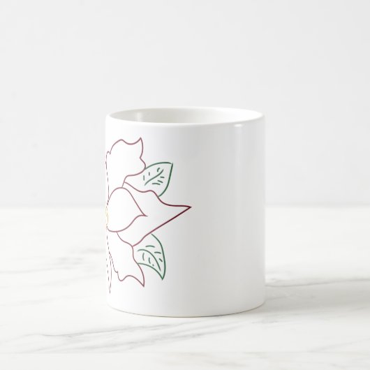 Minimale Poinsettia-Linie Zeichnend Tasse (Mittel)