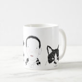 Minimale Portrait Design-Tasse Kaffeetasse (VorderseiteRechts)