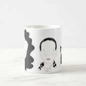 Minimale Portrait Design-Tasse Kaffeetasse (Mittel)