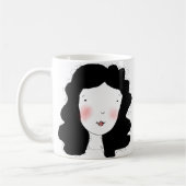 Minimale Portrait Design-Tasse Kaffeetasse (Links)