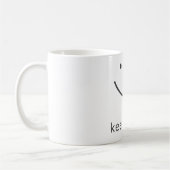 Minimale Positive-Stimmungs-Gestaltung Kaffeetasse (Links)