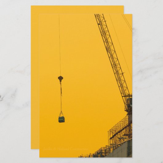 Minimale postit-Notizen für den Sunset Crane Briefpapier (Vorne/Hinten)
