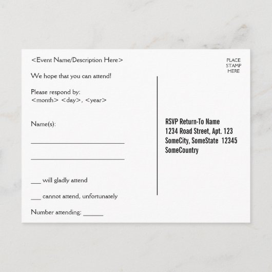 Minimale Postkarte "uAwg" (Rückseite)