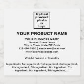 Minimale Produktinformationen auf Weiß Bierflaschenetikett (Einzelnes Label)