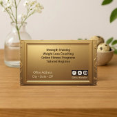 Minimale professionelle Gold-Stärke-Trainingsgerät Visitenkarte