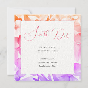 Minimale professionelle Hochzeitsblumen süß Save The Date
