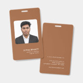 Minimale professionelle Identitätsgestaltung für F Ausweis (Vorder- & Rückseite)