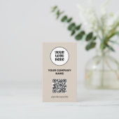 Minimale professionelle Logo-QR-Code-Social-Media Visitenkarte (Stehend Vorderseite)