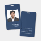 Minimale professionelle Mitarbeiteridentität mit F Ausweis (Vorder- & Rückseite)