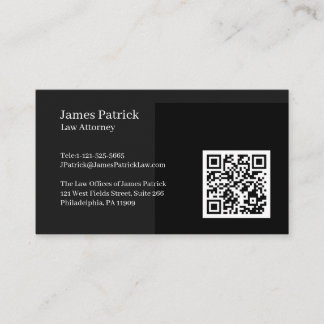 Minimale professionelle QR-Code-Schwarze Visitenka Visitenkarte