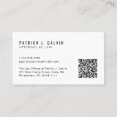 Minimale professionelle QR-Code Visitenkarte (Vorderseite)