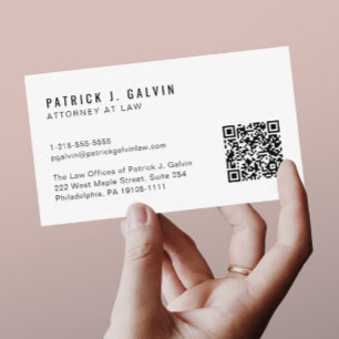 Minimale professionelle QR-Code Visitenkarte