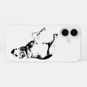 Minimale Pup-Präsenz iPhone 16 Hülle (Rückseite (Horizontal))