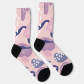 Minimale purpurfarbene Blüten Socken (Rechts)