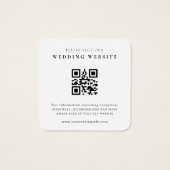Minimale QR-Code-Ankündigung für Hochzeits-Website (Rückseite)