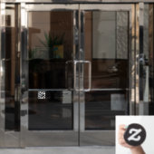 Minimale QR-Code-Geschäftslogos-Türschild Fensteraufkleber (Büro Tür)