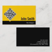 Minimale QR Code-Netz-Entwurfs-Visitenkarte Visitenkarte (Vorne/Hinten)