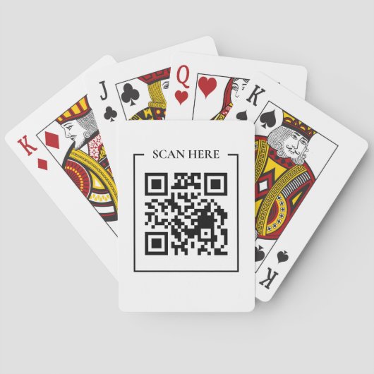 Minimale QR-Code-Scan-Me-Branding-Design-Pokerkart Spielkarten (Rückseite)