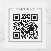 Minimale QR-Code-Scan-Me-Geschäfts-Promo-Etikett Weinetikett (Einzelnes Label)