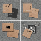 Minimale QR-Code-Terminbuchung für Salons Schlüsselanhänger