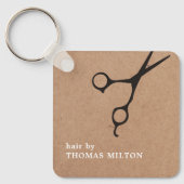 Minimale QR-Code-Terminbuchung für Salons Schlüsselanhänger (Vorderseite)