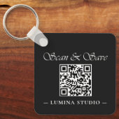 Minimale QR-Code-Treueprämie Schlüsselanhänger (Vorderseite)
