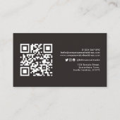 Minimale QR-Code-Visitenkarte für Foto Visitenkarte (Rückseite)