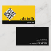 Minimale QR Code Vocalist Business Card Visitenkarte (Vorne/Hinten)