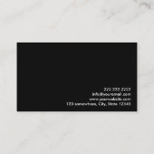 Minimale QR Code Vocalist Business Card Visitenkarte (Rückseite)