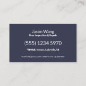 Minimale QR HVAC Visitenkarte (Rückseite)