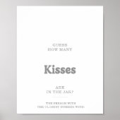 Minimale Rate-wie-viele-Küsse-Brautparty-Spiel  Poster (Vorne)