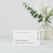 Minimale Regenbogen-Visitenkarte mit Pride-Farben Visitenkarte (Stehend Vorderseite)