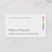 Minimale Regenbogen-Visitenkarte mit Pride-Farben Visitenkarte (Vorderseite)