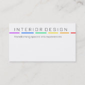 Minimale Regenbogen-Visitenkarte mit Pride-Farben Visitenkarte (Vorderseite)