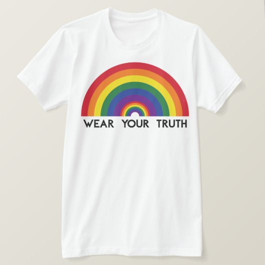 Minimale Regenbogenbogen-Moderne Farbaussage T-Shirt (Design vorne)