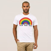 Minimale Regenbogenbogen-Moderne Farbaussage T-Shirt (Vorne ganz)