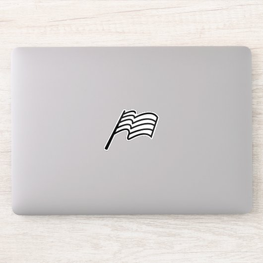 Minimale Rennflagge schwingend Aufkleber (Computer)